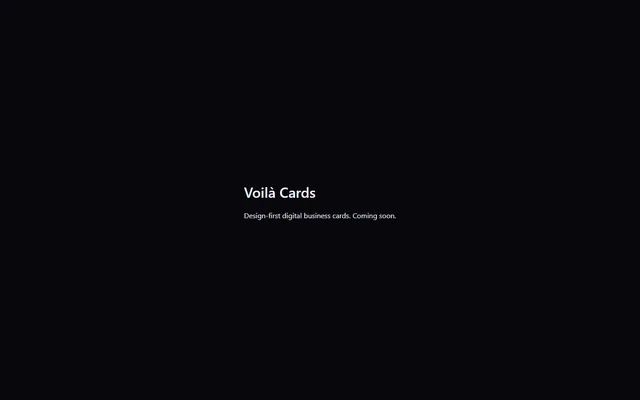 Voil&agrave; Cards